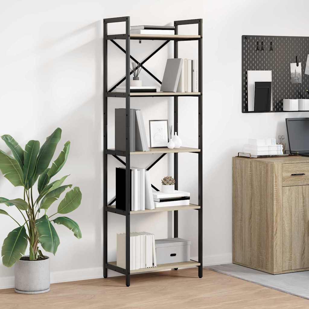 Bookshelf Sonoma Oak 56 x 34 x 171 cm Engineered Wood