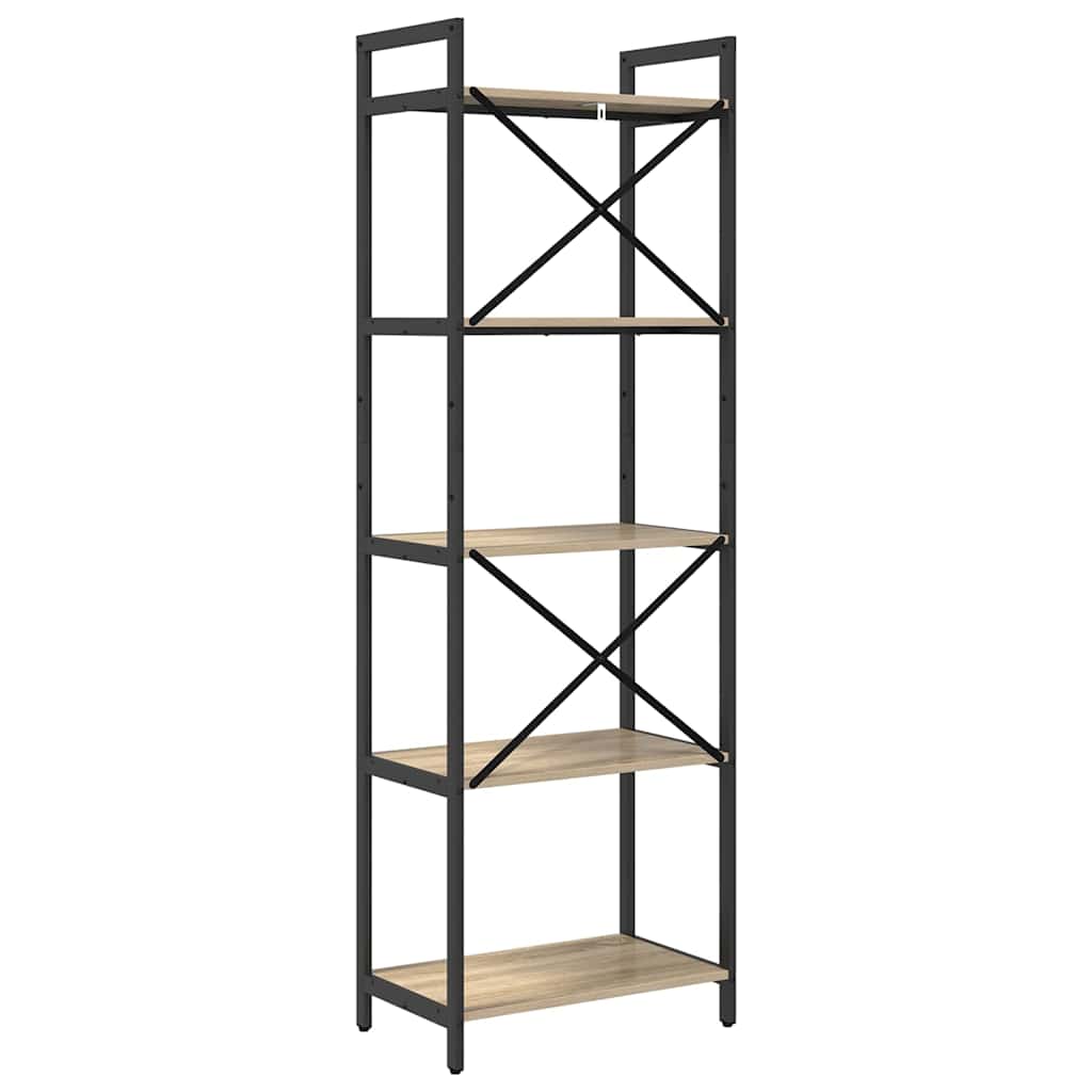 Bookshelf Sonoma Oak 56 x 34 x 171 cm Engineered Wood