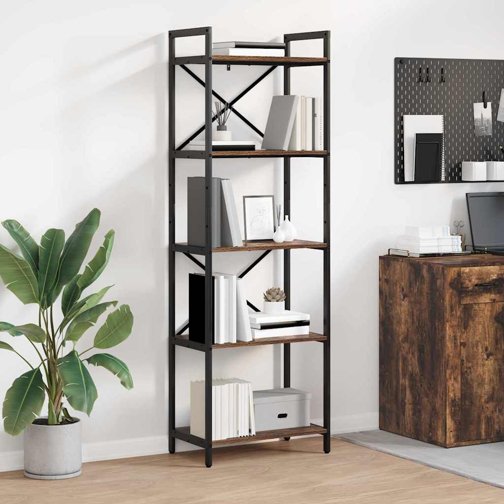 Bookshelf Smoked Oak 56 x 34 x 171 cm Engineered Wood