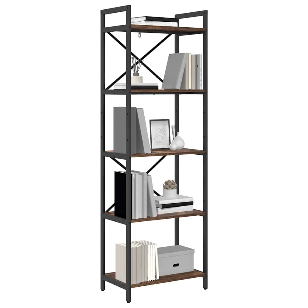 Bookshelf Smoked Oak 56 x 34 x 171 cm Engineered Wood