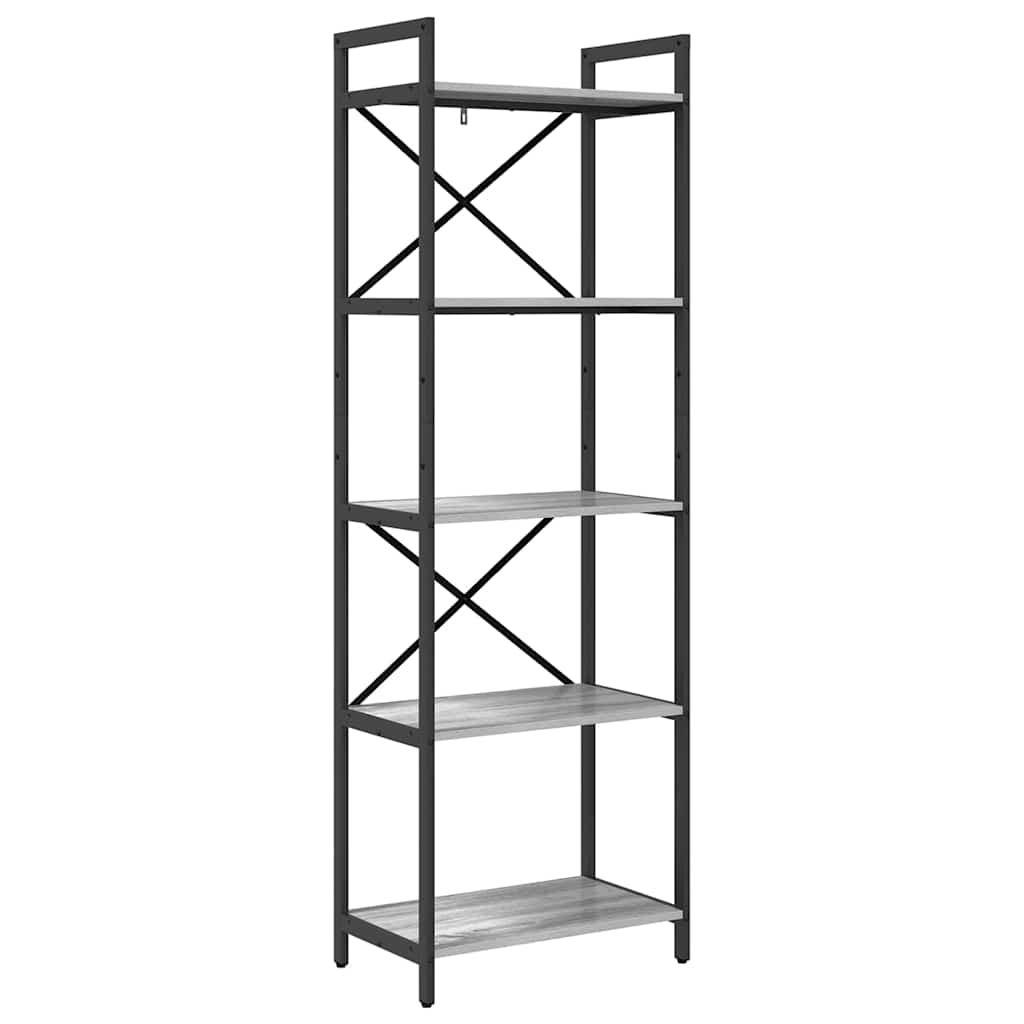 Bookshelf Grey Sonoma 56 x 34 x 171 cm Engineered Wood