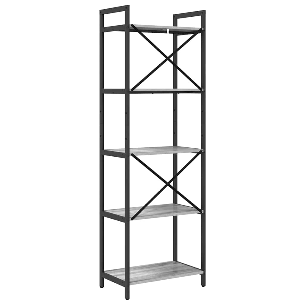 Bookshelf Grey Sonoma 56 x 34 x 171 cm Engineered Wood