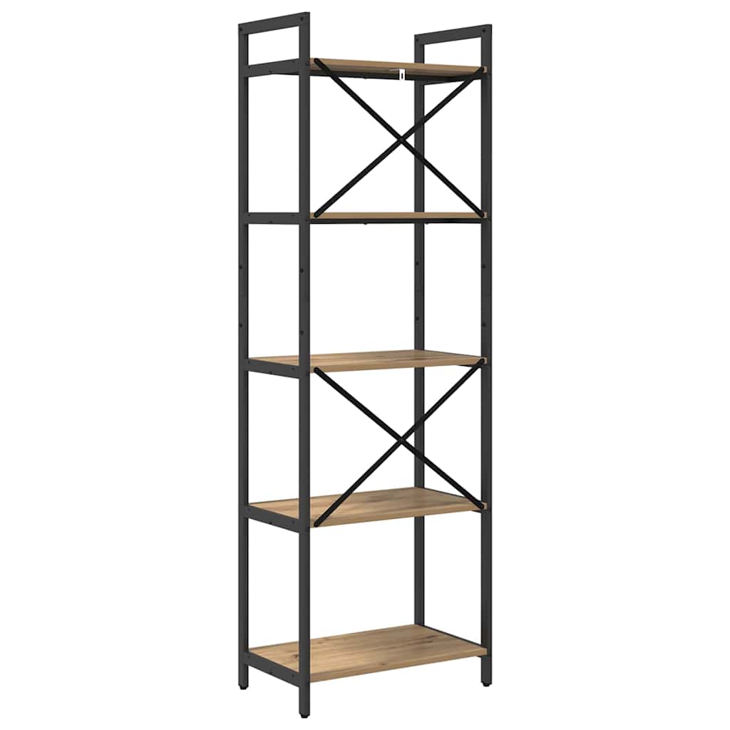 Bookshelf 5-Tier 56 x 34 x 171 cm Engineered Wood Artisan Oak