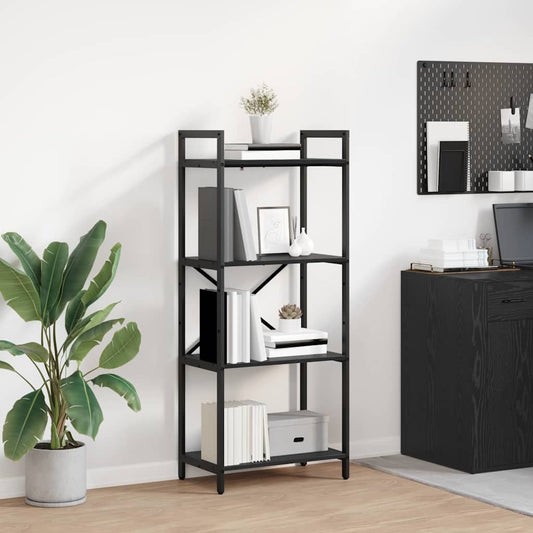 Bookshelf Black Oak 56 x 34 x 133.5 cm Engineered Wood