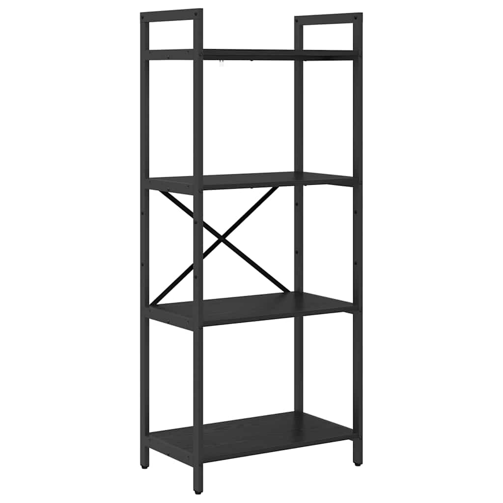 Bookshelf Black Oak 56 x 34 x 133.5 cm Engineered Wood