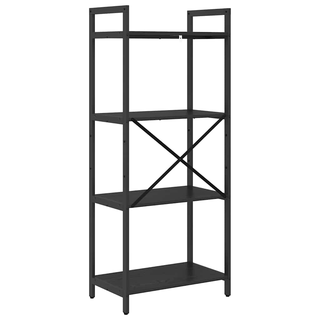 Bookshelf Black Oak 56 x 34 x 133.5 cm Engineered Wood