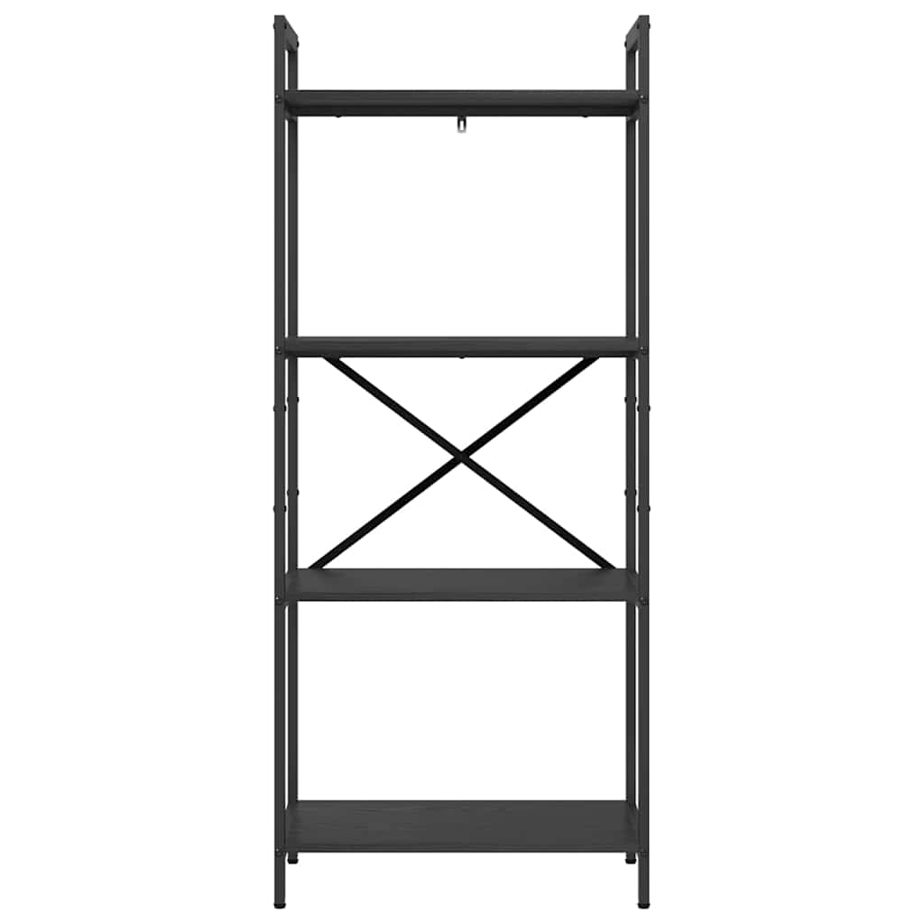 Bookshelf Black Oak 56 x 34 x 133.5 cm Engineered Wood