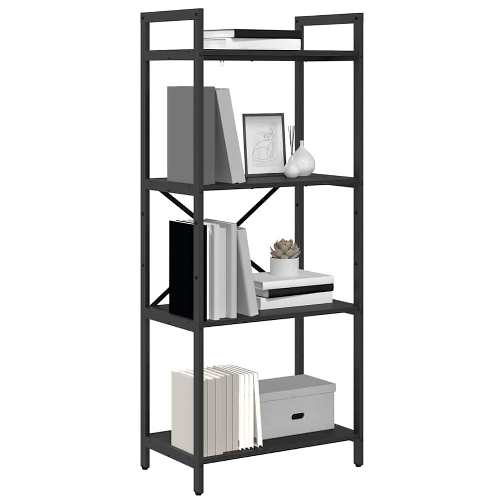 Bookshelf Black Oak 56 x 34 x 133.5 cm Engineered Wood