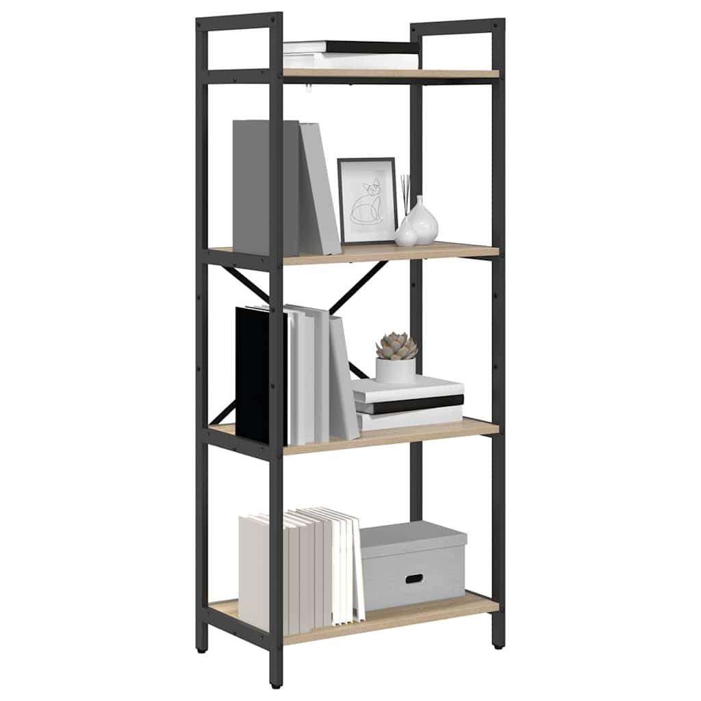 Bookshelf Sonoma Oak 56 x 34 x 133.5 cm Engineered Wood