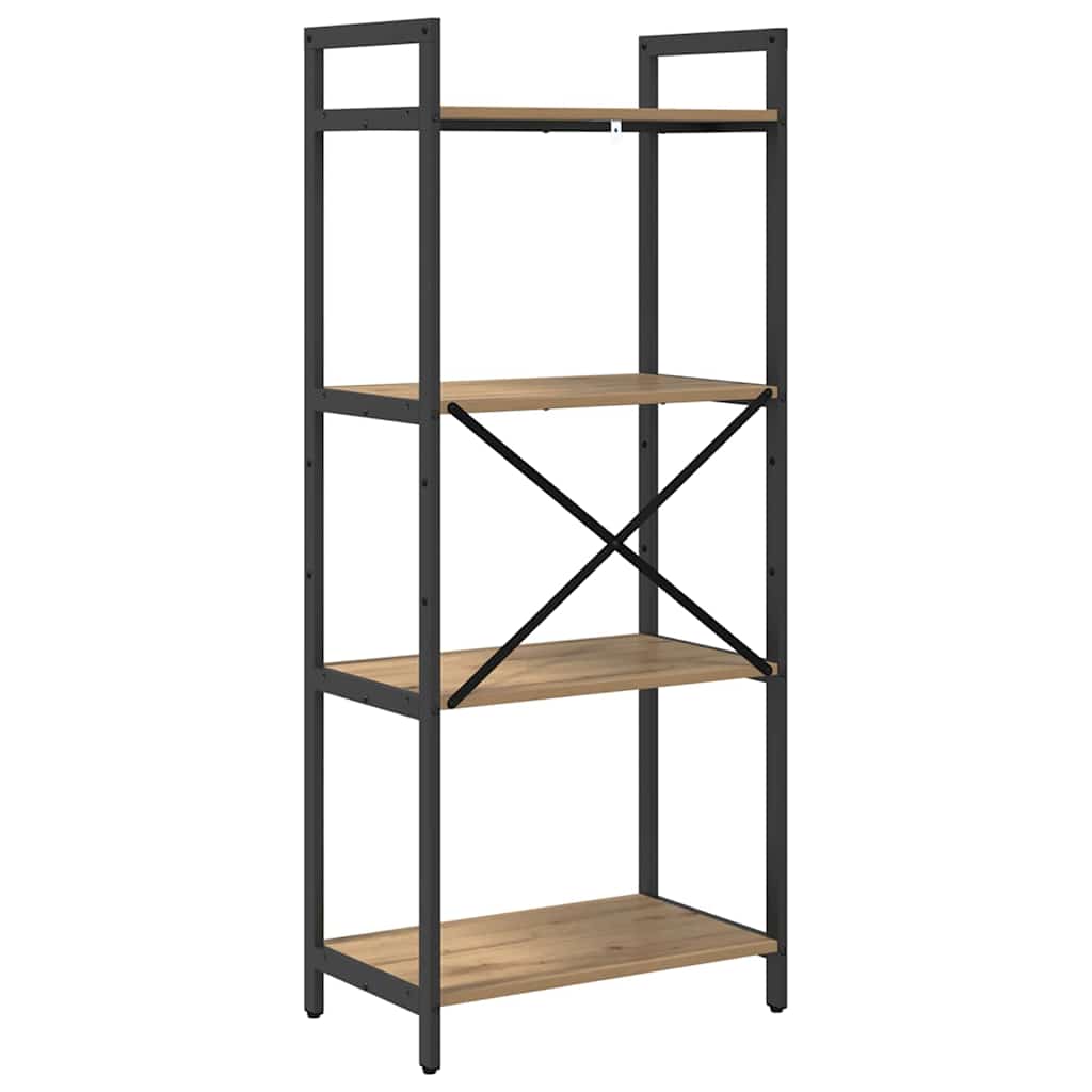 Bookshelf 4-Tier 56 x 34 x 133.5 cm Engineered Wood Artisan Oak