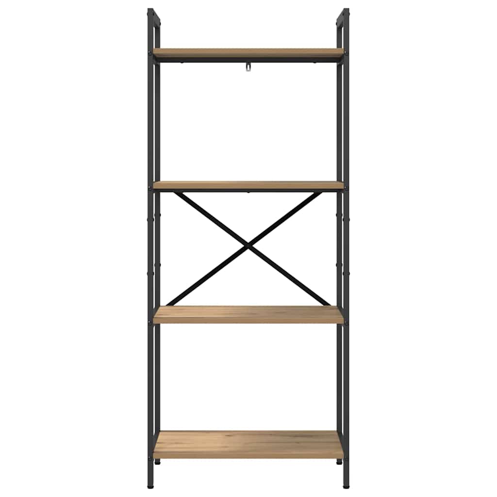 Bookshelf 4-Tier 56 x 34 x 133.5 cm Engineered Wood Artisan Oak