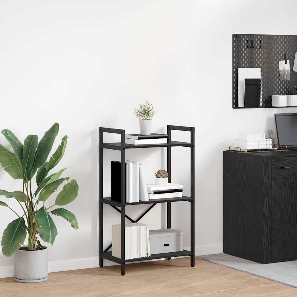 Bookshelf Black Oak 56 x 34 x 96 cm Engineered Wood