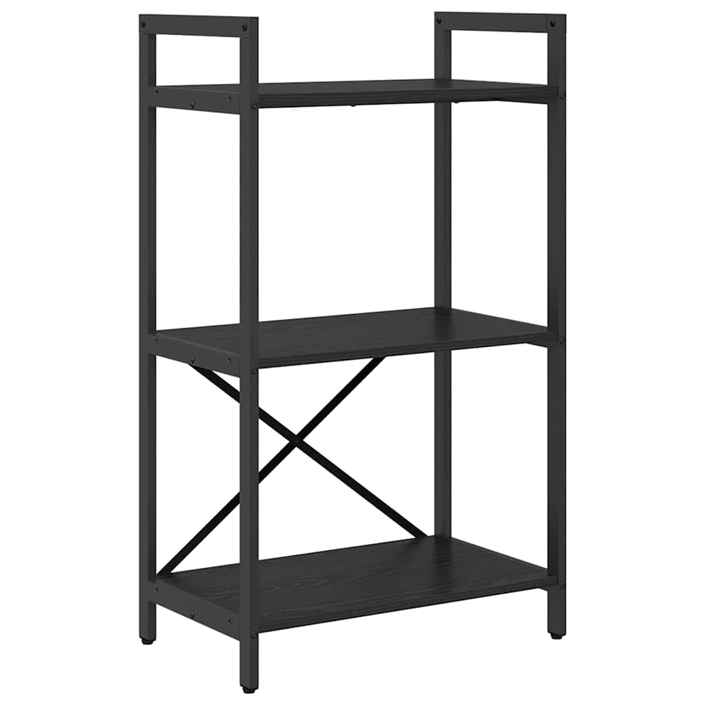 Bookshelf Black Oak 56 x 34 x 96 cm Engineered Wood