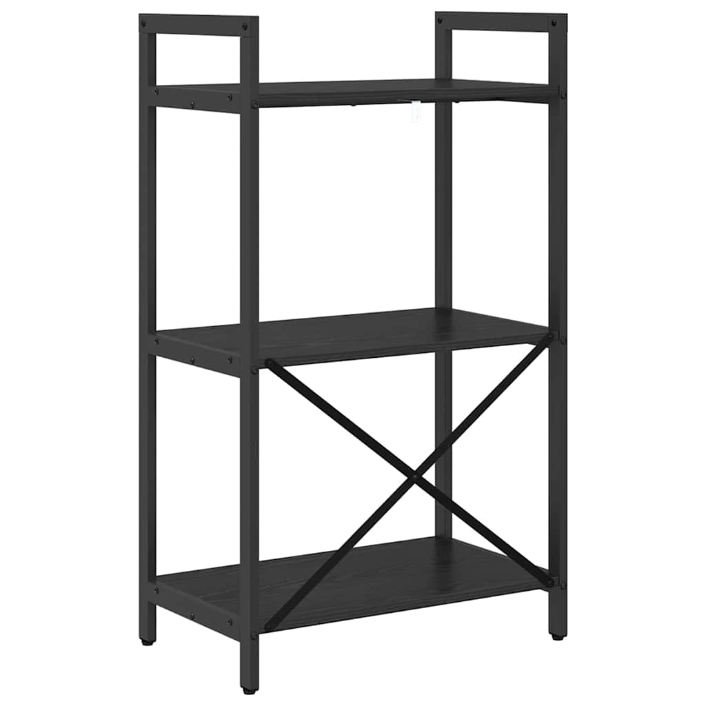 Bookshelf Black Oak 56 x 34 x 96 cm Engineered Wood