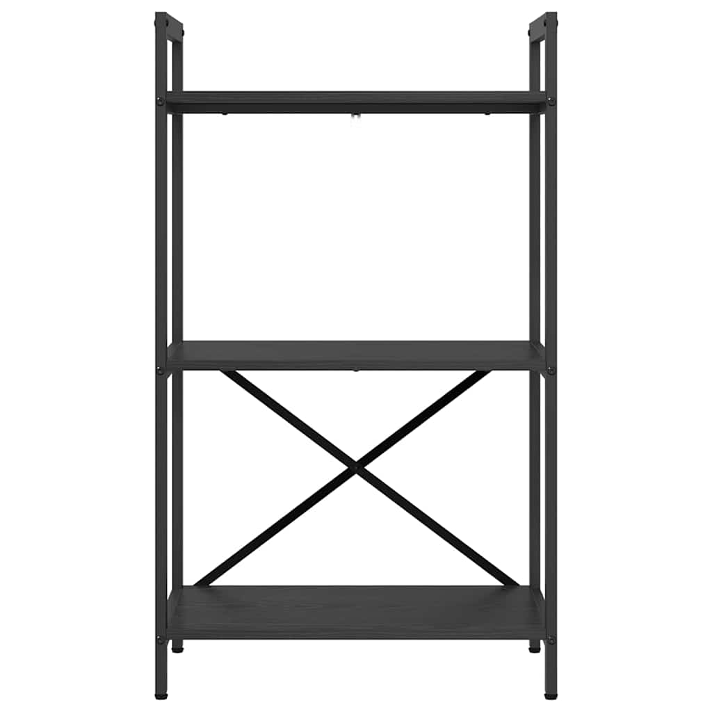 Bookshelf Black Oak 56 x 34 x 96 cm Engineered Wood