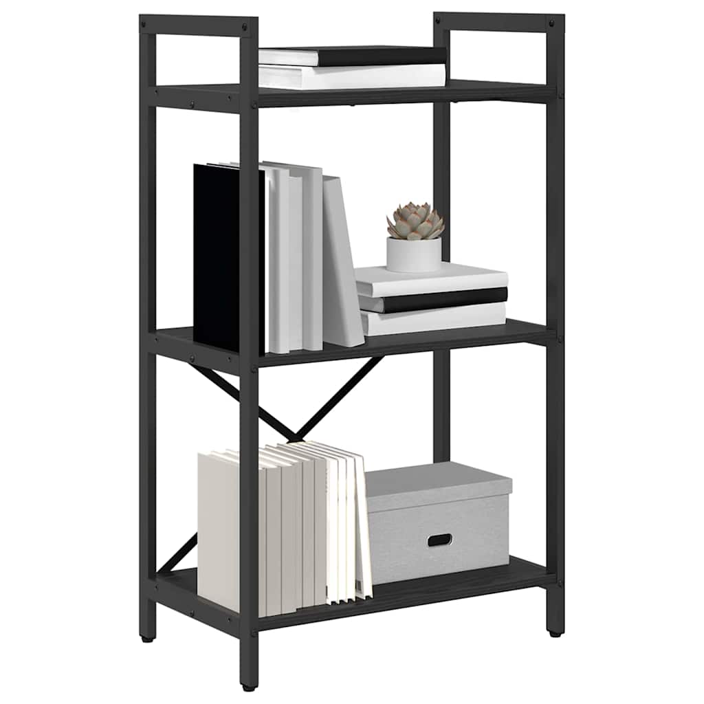 Bookshelf Black Oak 56 x 34 x 96 cm Engineered Wood