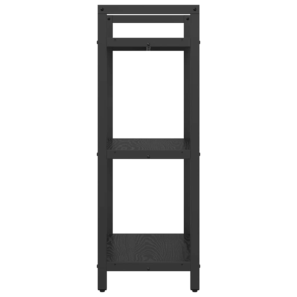 Bookshelf Black Oak 56 x 34 x 96 cm Engineered Wood