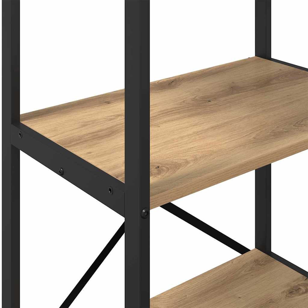 Bookshelf 3-Tier 56 x 34 x 96 cm Engineered Wood Artisan Oak