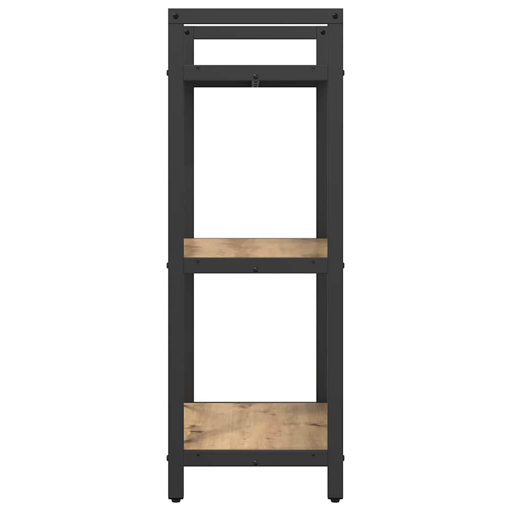 Bookshelf 3-Tier 56 x 34 x 96 cm Engineered Wood Artisan Oak