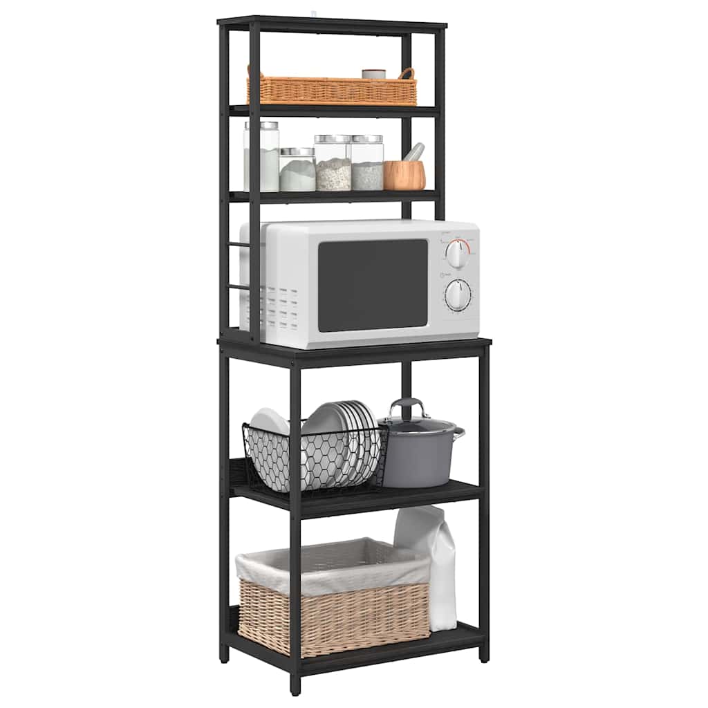 Kitchen Shelf Black Oak 60 x 40 x 168 cm Engineered Wood