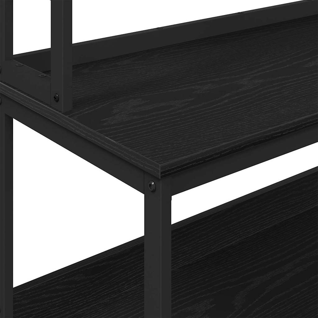 Kitchen Shelf 5-Tier 80 x 40 x 168 cm Engineered Wood Black Oak