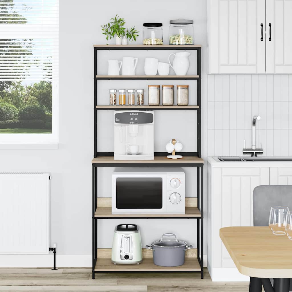 Kitchen Shelf 5-Tier 80 x 40 x 168 cm Engineered Wood