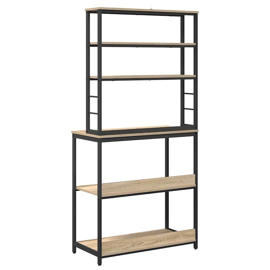 Kitchen Shelf 5-Tier 80 x 40 x 168 cm Engineered Wood