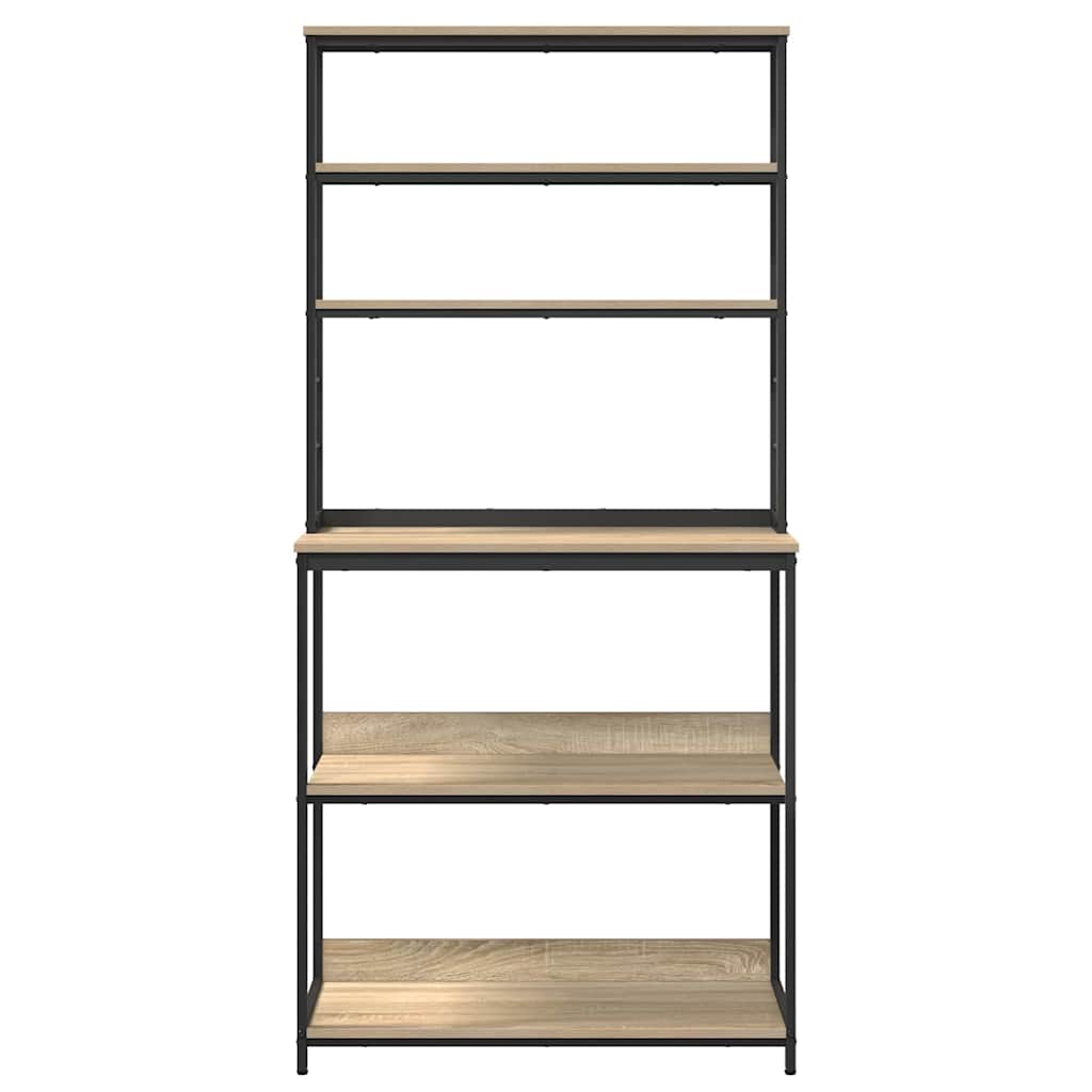 Kitchen Shelf 5-Tier 80 x 40 x 168 cm Engineered Wood