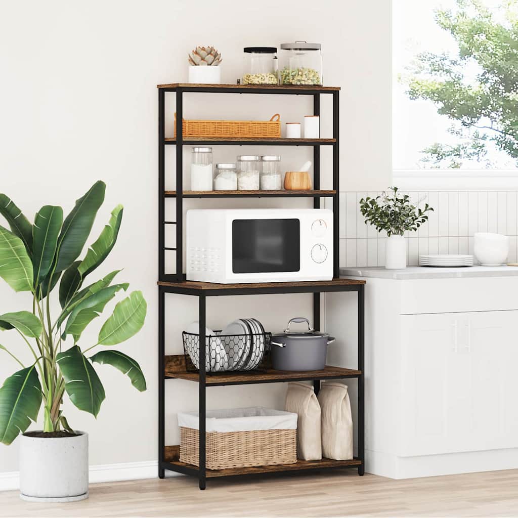 Kitchen Shelf 5-Tier 80 x 40 x 168 cm Engineered Wood
