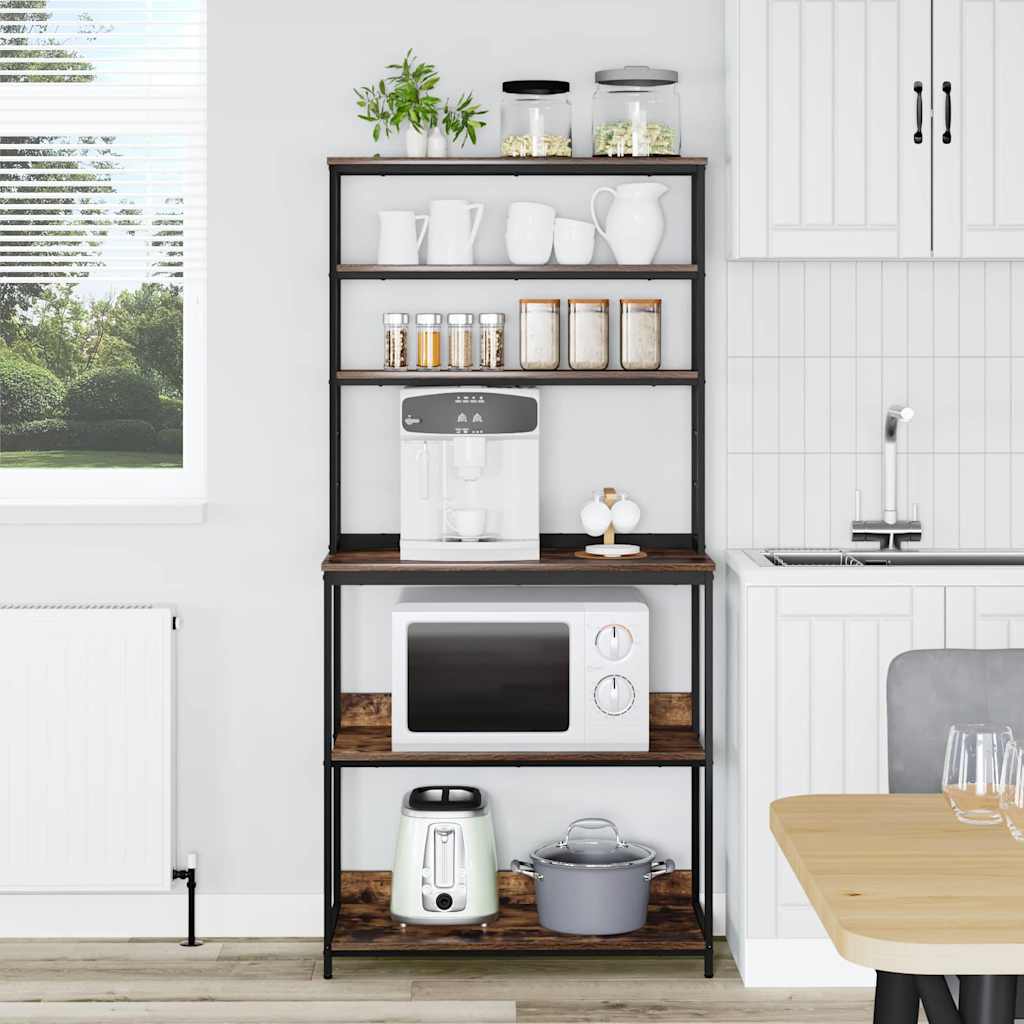 Kitchen Shelf 5-Tier 80 x 40 x 168 cm Engineered Wood
