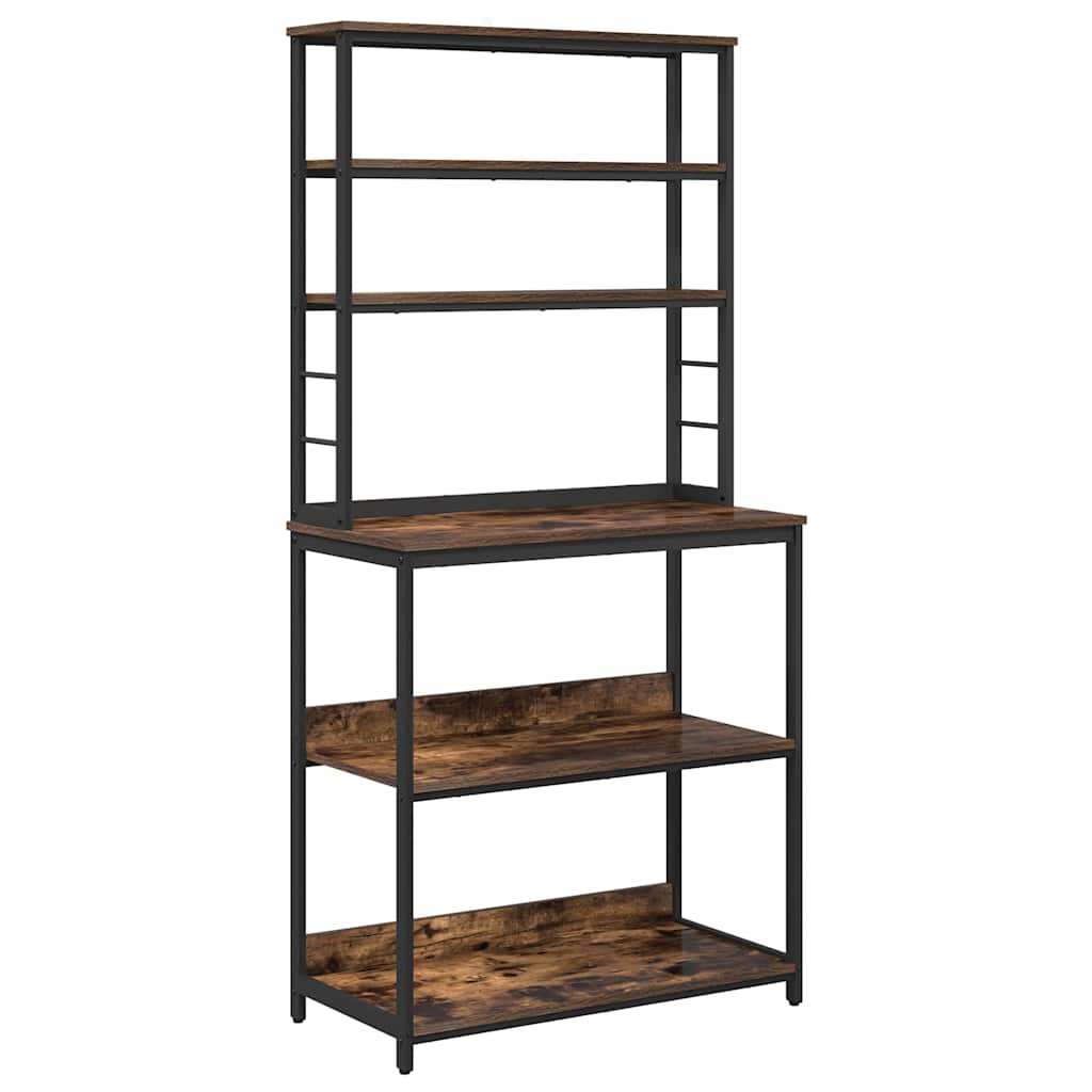 Kitchen Shelf 5-Tier 80 x 40 x 168 cm Engineered Wood