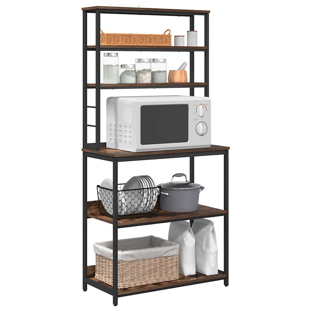 Kitchen Shelf 5-Tier 80 x 40 x 168 cm Engineered Wood