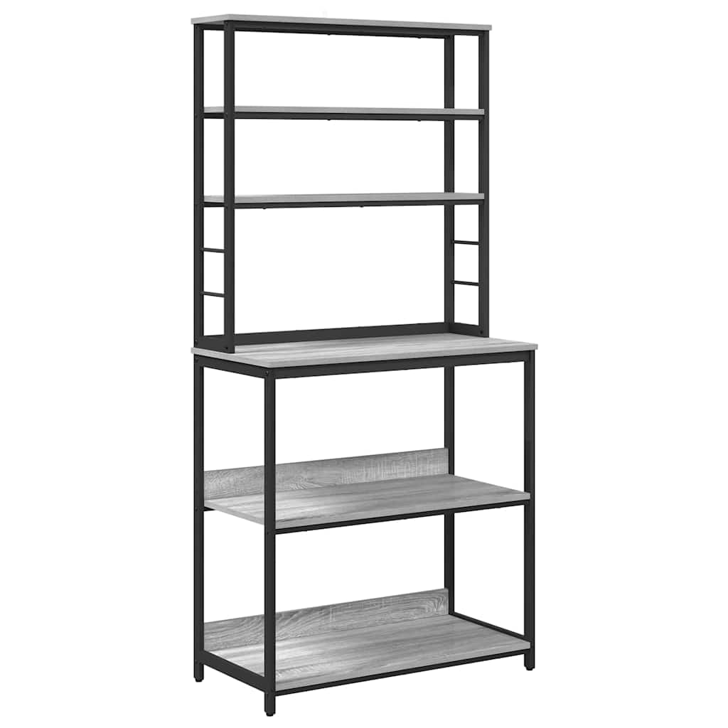 Kitchen Shelf 5-Tier 80 x 40 x 168 cm Engineered Wood