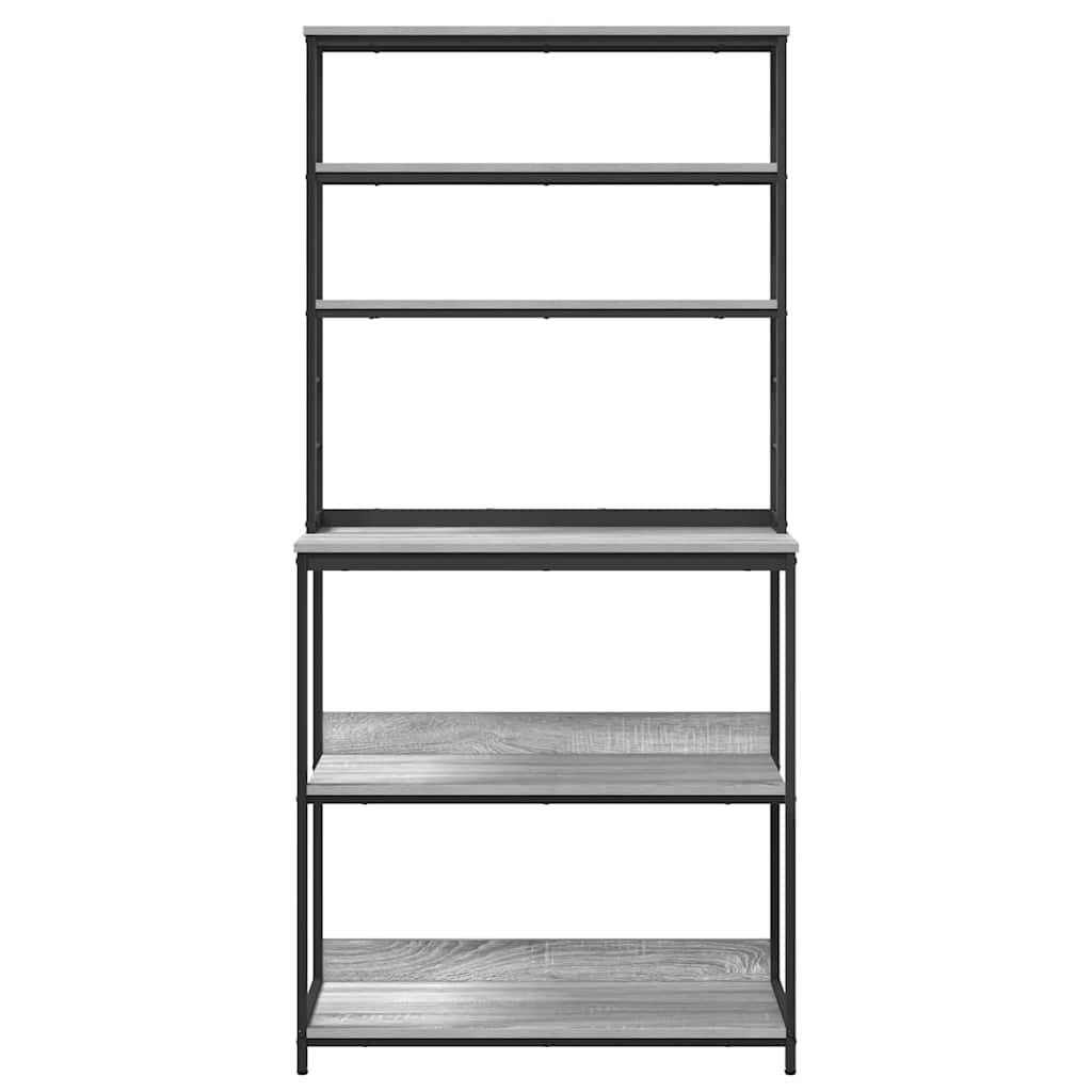 Kitchen Shelf 5-Tier 80 x 40 x 168 cm Engineered Wood