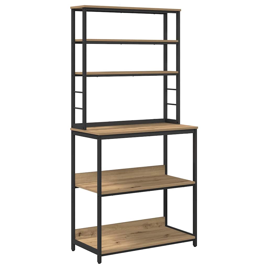 Kitchen Shelf 5-Tier 80 x 40 x 168 cm Engineered Wood