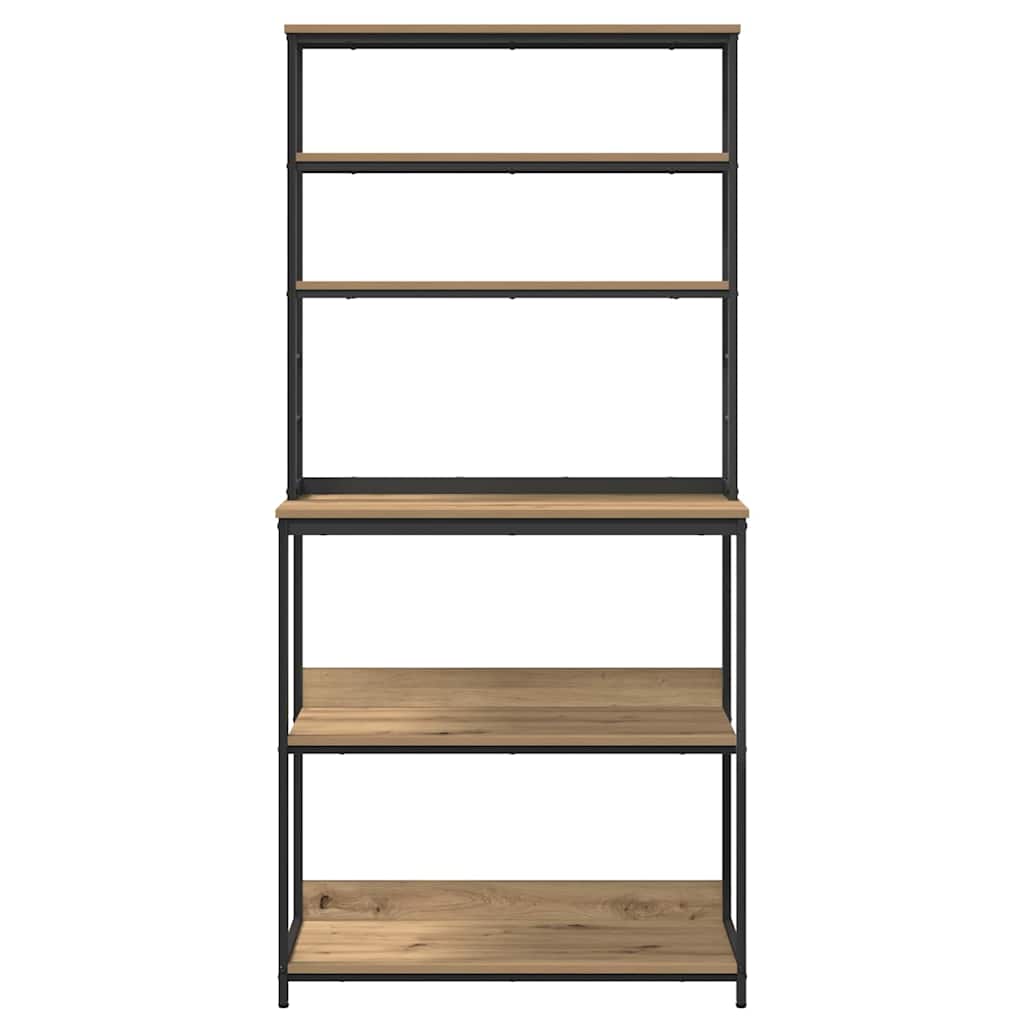 Kitchen Shelf 5-Tier 80 x 40 x 168 cm Engineered Wood