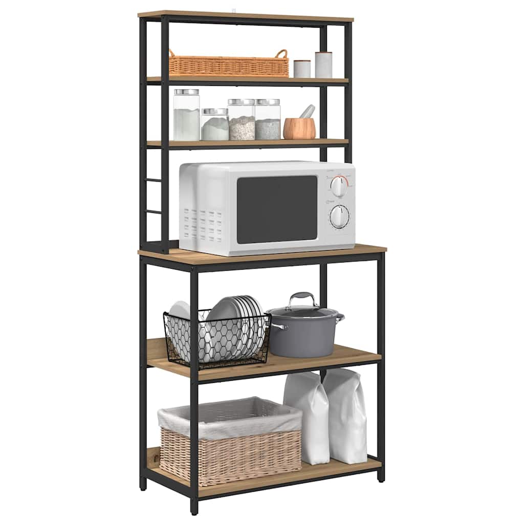 Kitchen Shelf 5-Tier 80 x 40 x 168 cm Engineered Wood