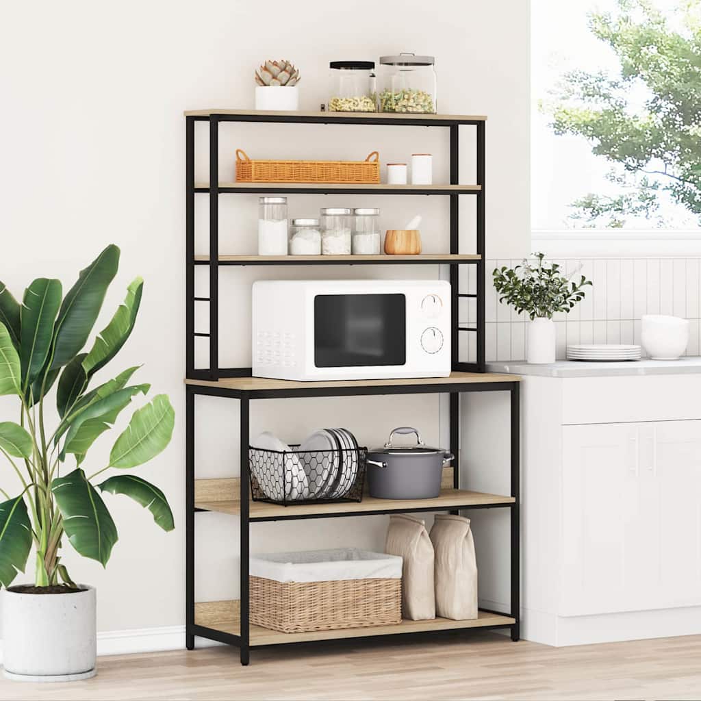 Kitchen Shelf 5-Tier 100 x 40 x 168 cm Engineered Wood