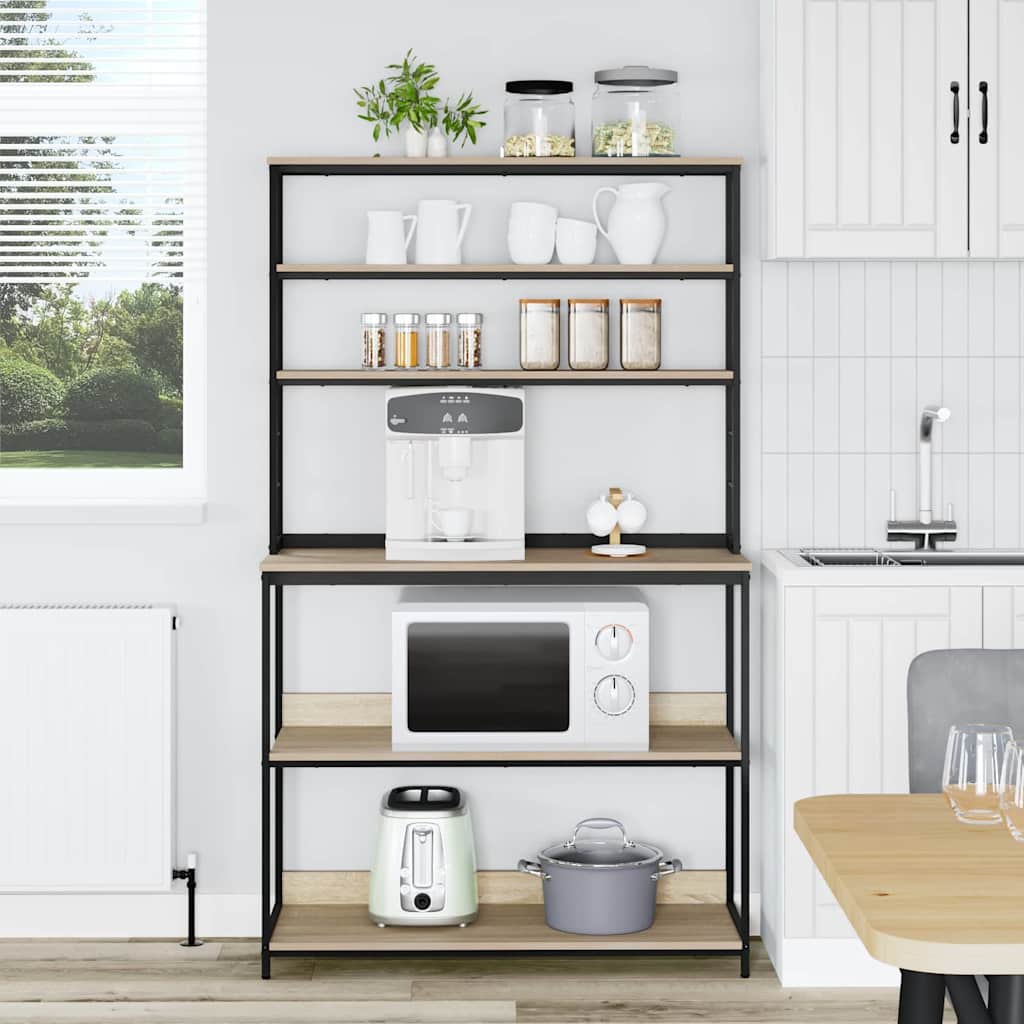 Kitchen Shelf 5-Tier 100 x 40 x 168 cm Engineered Wood