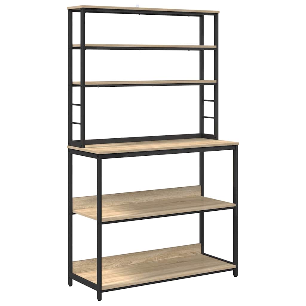 Kitchen Shelf 5-Tier 100 x 40 x 168 cm Engineered Wood