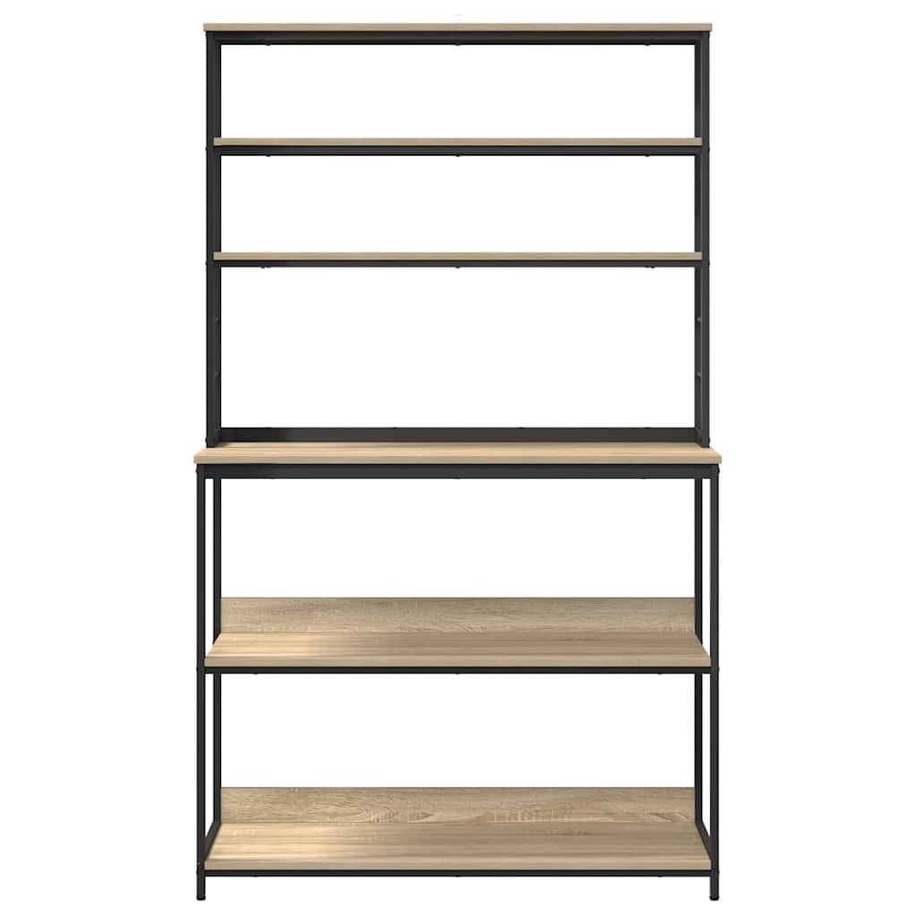 Kitchen Shelf 5-Tier 100 x 40 x 168 cm Engineered Wood
