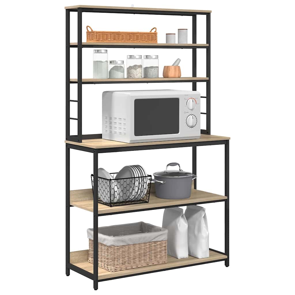 Kitchen Shelf 5-Tier 100 x 40 x 168 cm Engineered Wood