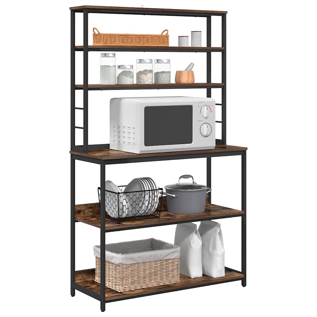 Kitchen Shelf Smoked Oak 100 x 40 x 168 cm Engineered Wood