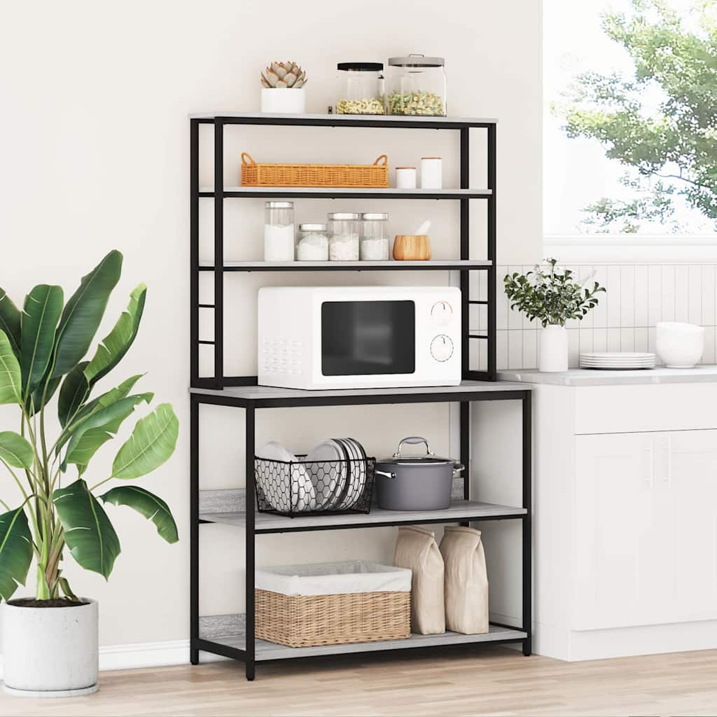 Kitchen Shelf 5-Tier 100 x 40 x 168 cm Engineered Wood
