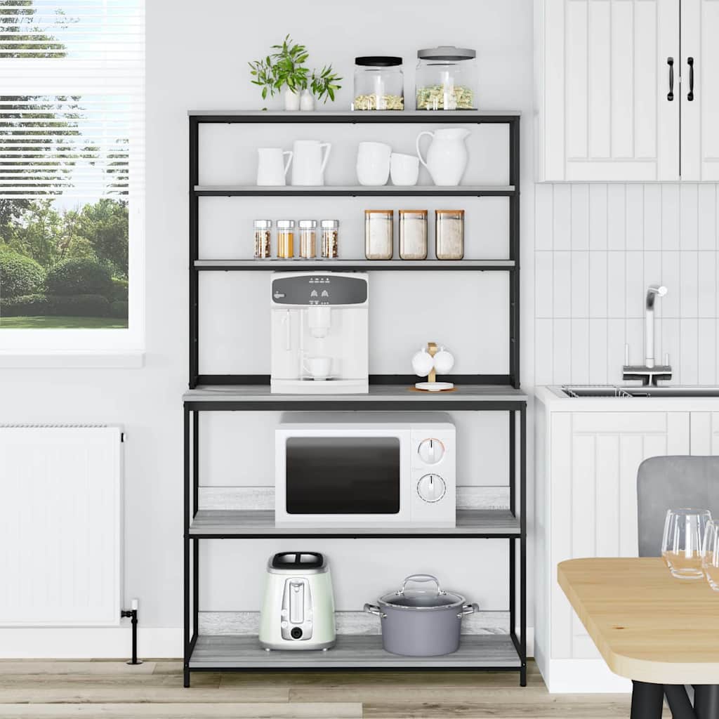 Kitchen Shelf 5-Tier 100 x 40 x 168 cm Engineered Wood