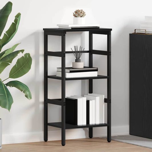 Bookshelf Black Oak 40 x 29.5 x 81 cm Engineered Wood
