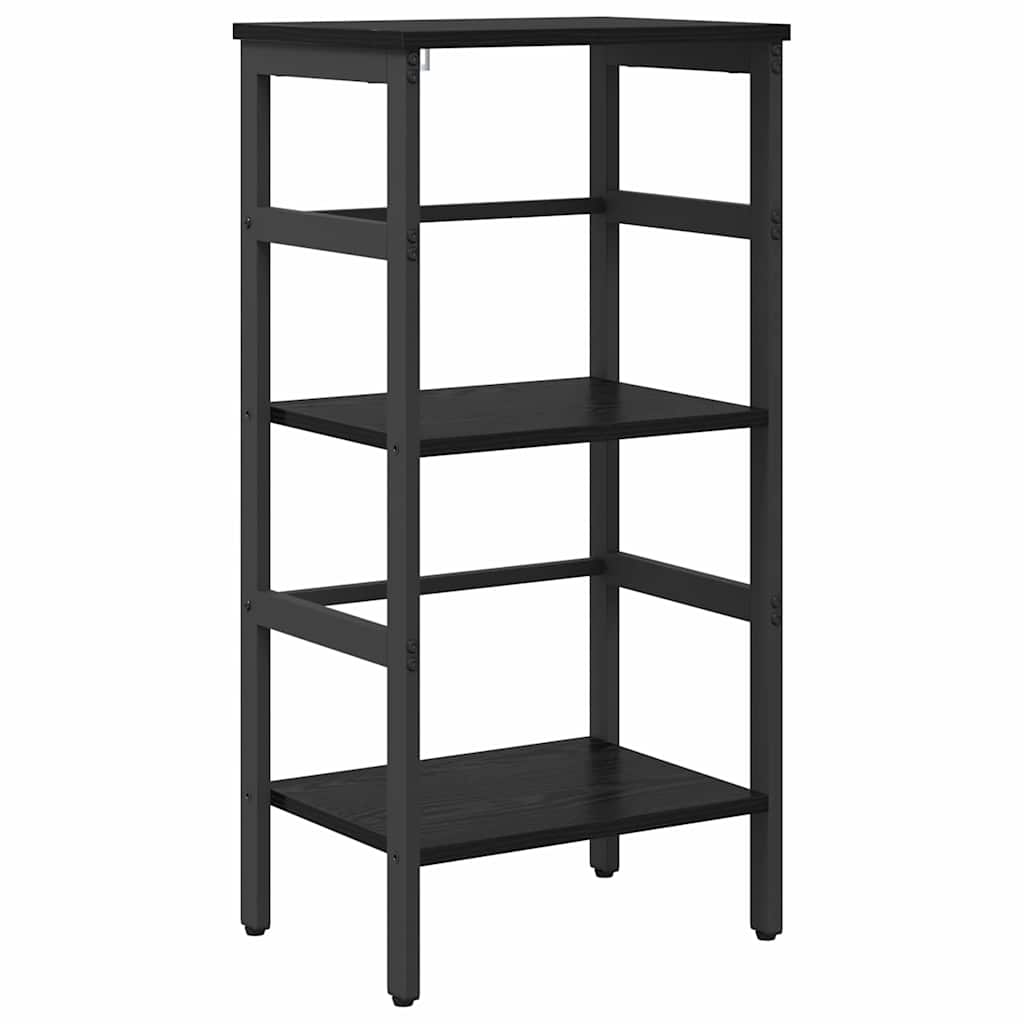 Bookshelf Black Oak 40 x 29.5 x 81 cm Engineered Wood