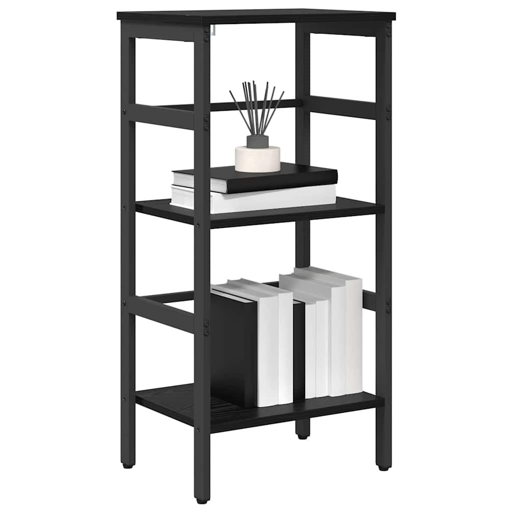 Bookshelf Black Oak 40 x 29.5 x 81 cm Engineered Wood