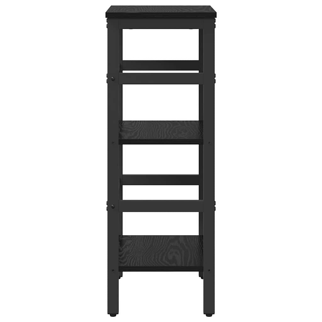 Bookshelf Black Oak 40 x 29.5 x 81 cm Engineered Wood