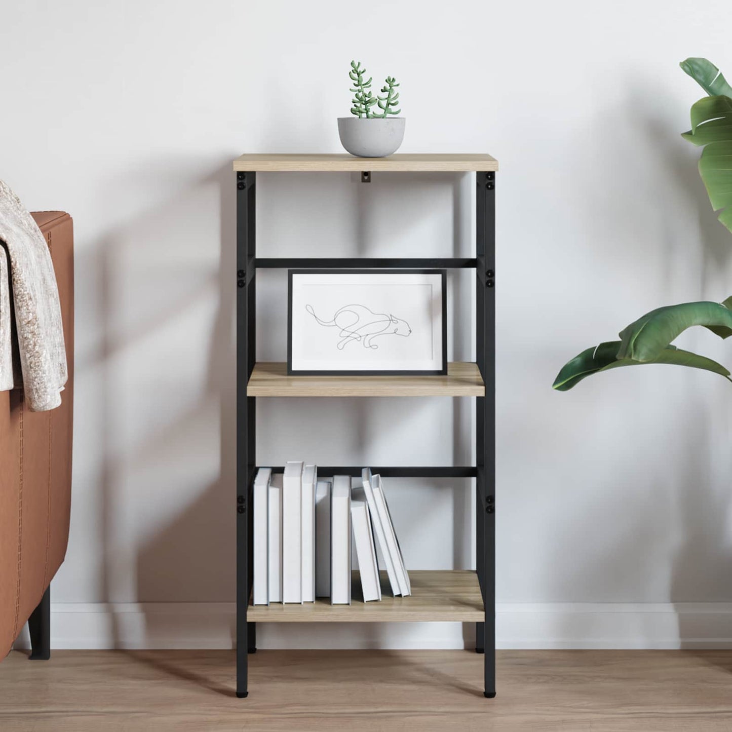 Bookshelf Sonoma Oak 40 x 29.5 x 81 cm Engineered Wood